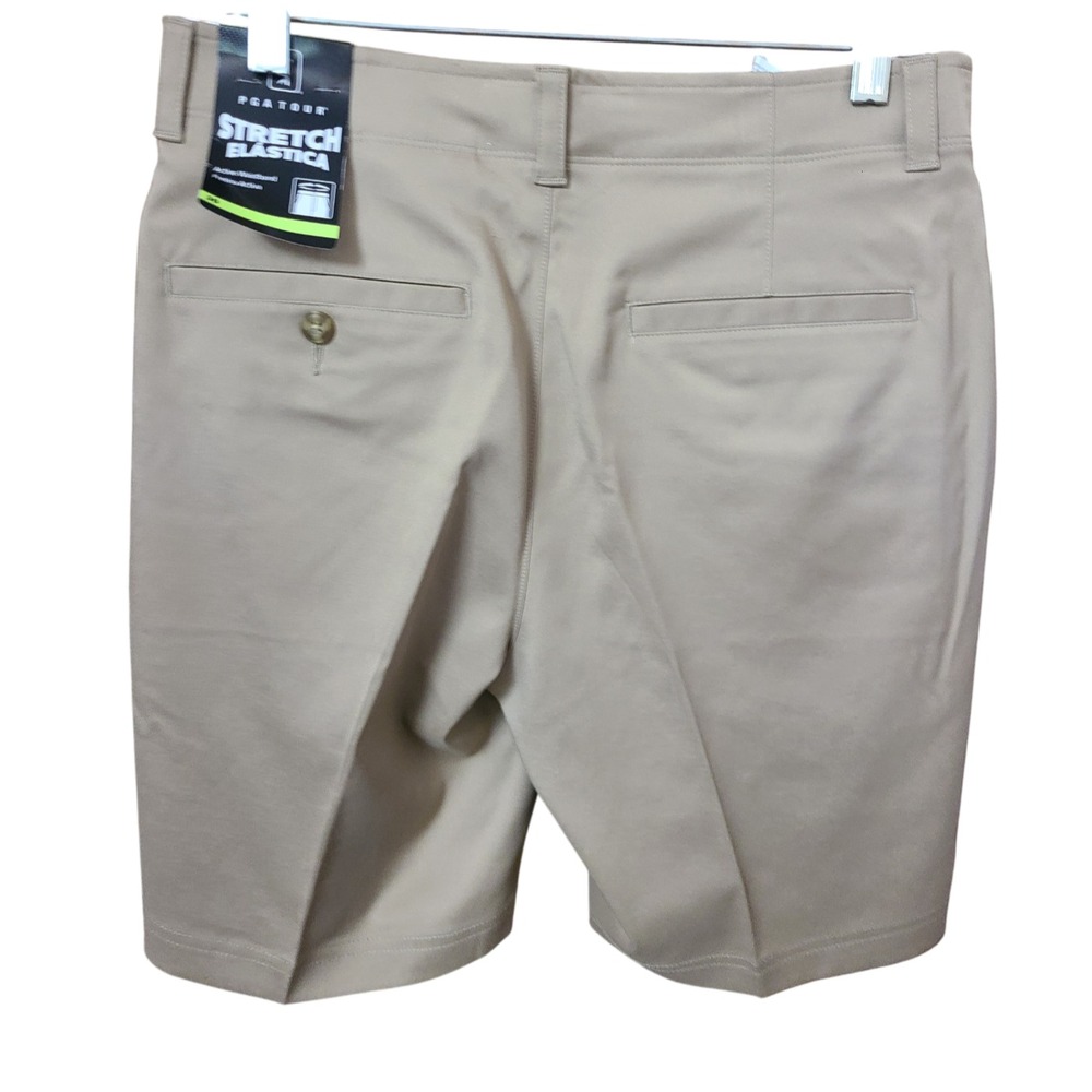 PGA Tour Men's Golf Shorts Size 30 Moisture Wicking Stretch Tan/Beige